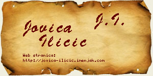 Jovica Iličić vizit kartica